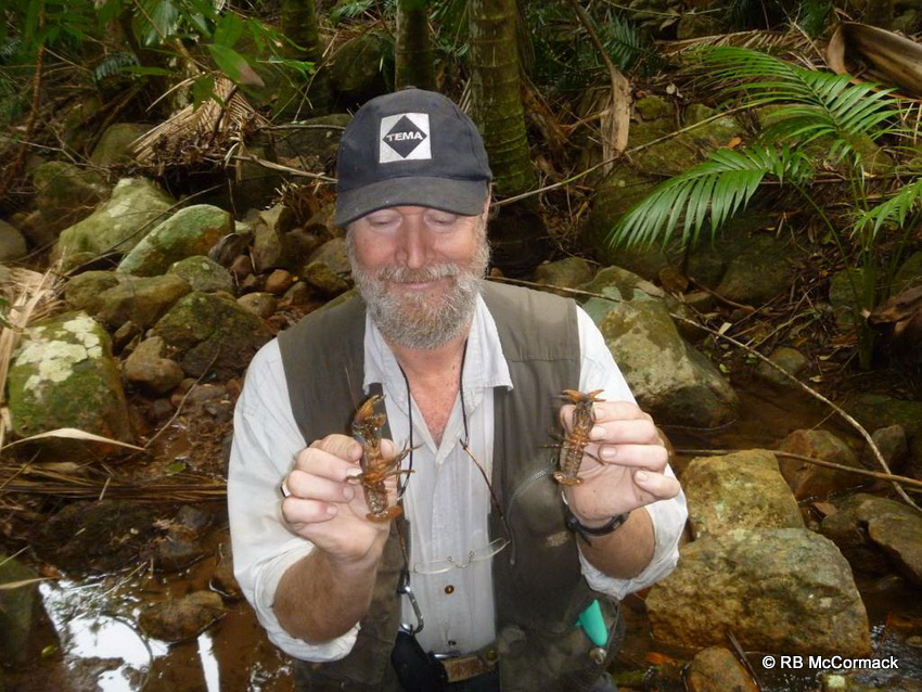 Rob McCormack with a couple of Euastacus bindal